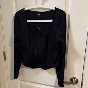 Elegant Black Women's Corset style Top